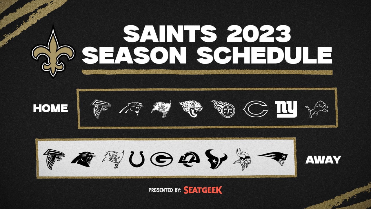 New Orleans Saints 2023 schedule presented by SeatGeek announced