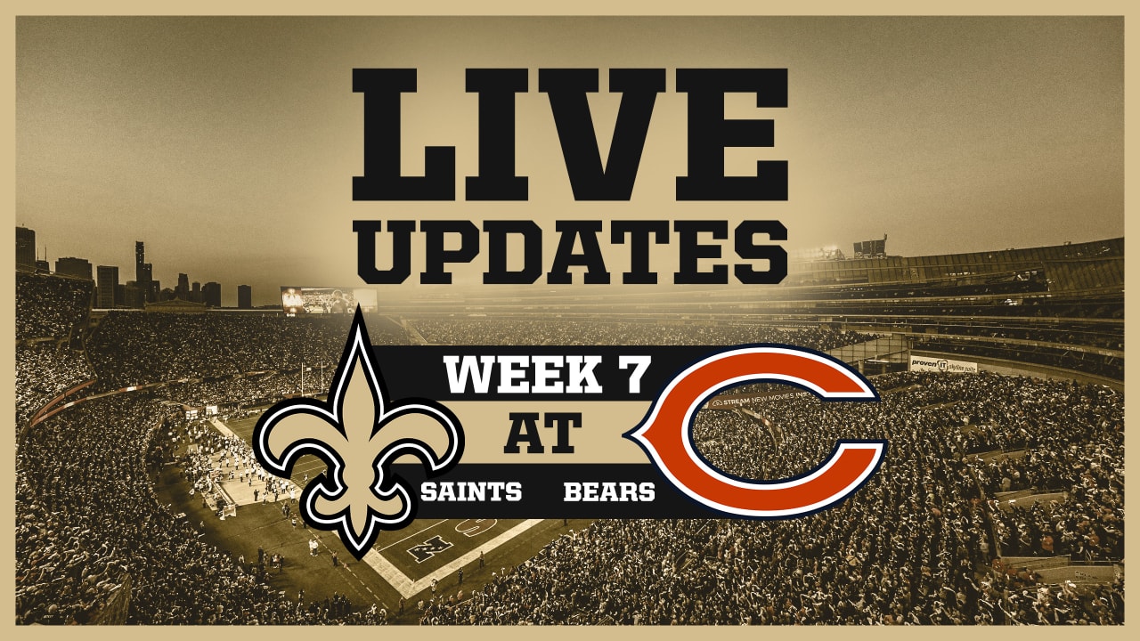 Replay of Live Updates New Orleans Saints at Chicago Bears Week