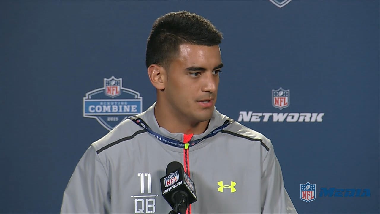 Quarterback Marcus Mariota's combine presser