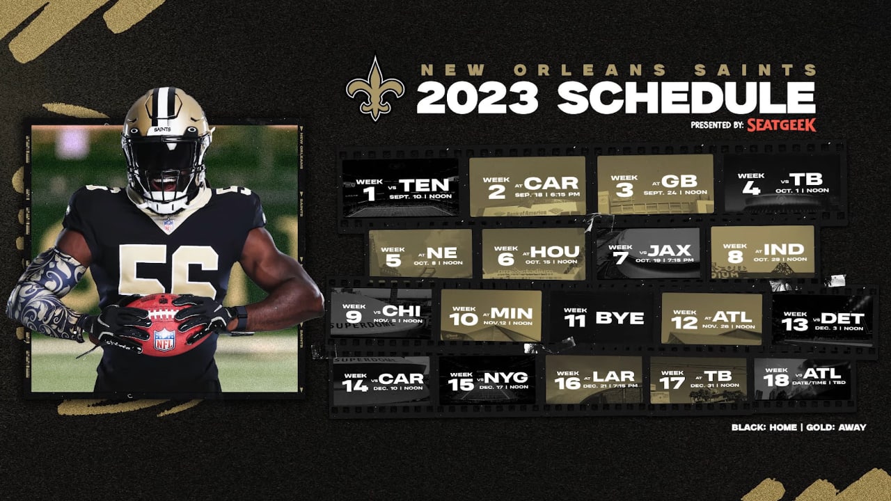 Breaking down the New Orleans Saints 2023 NFL Schedule