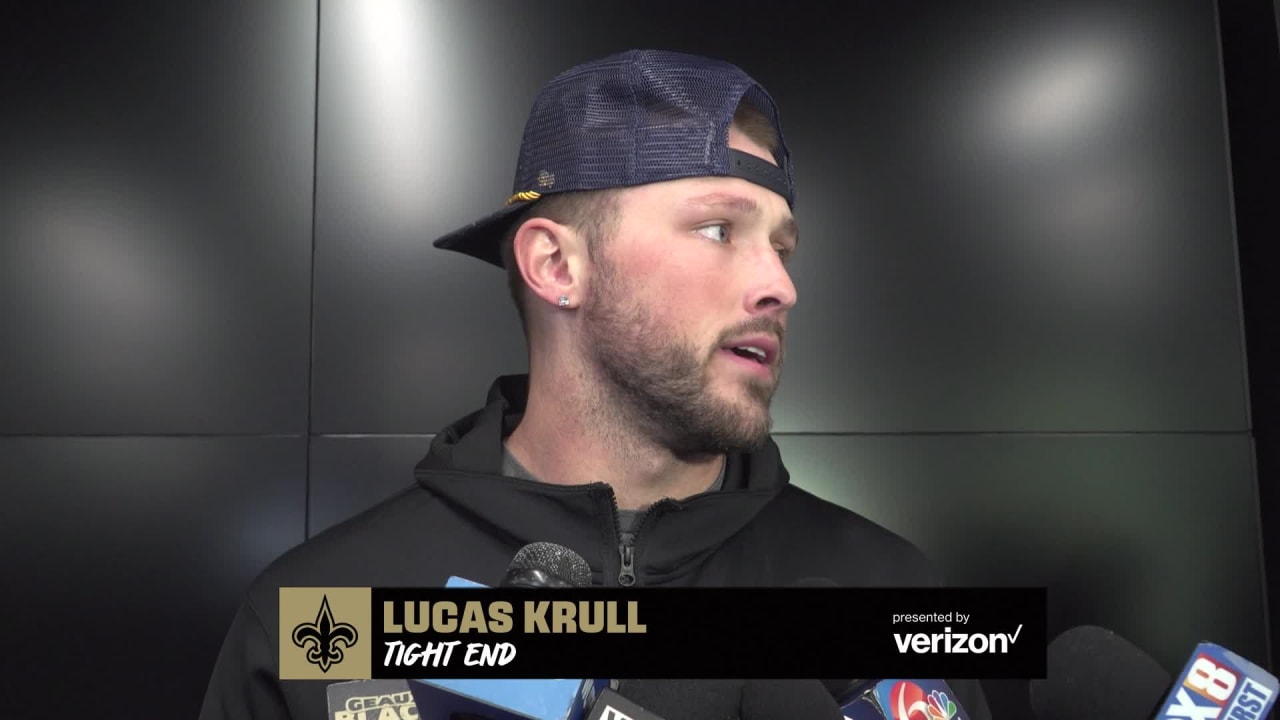 New Orleans Saints tight end Lucas Krull on Damar Hamlin as a