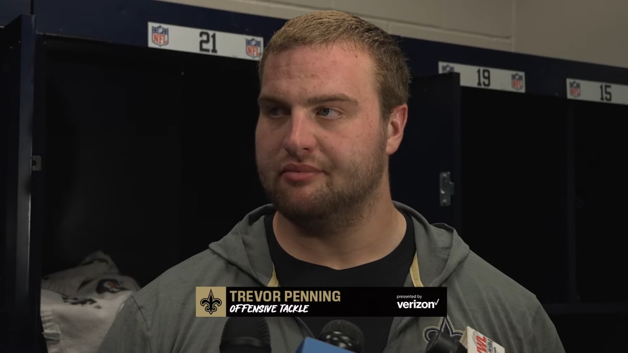 Texans vs. Saints Postgame Tackle Trevor Penning Interview 2022 NFL