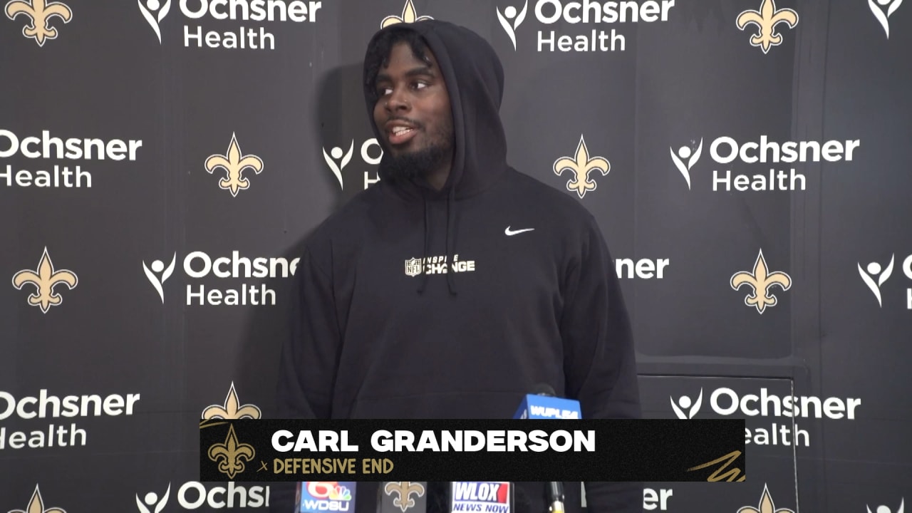 Carl Granderson talks defensive line coach, his advice for rookies on Day  10 of Saints Training Camp 2023