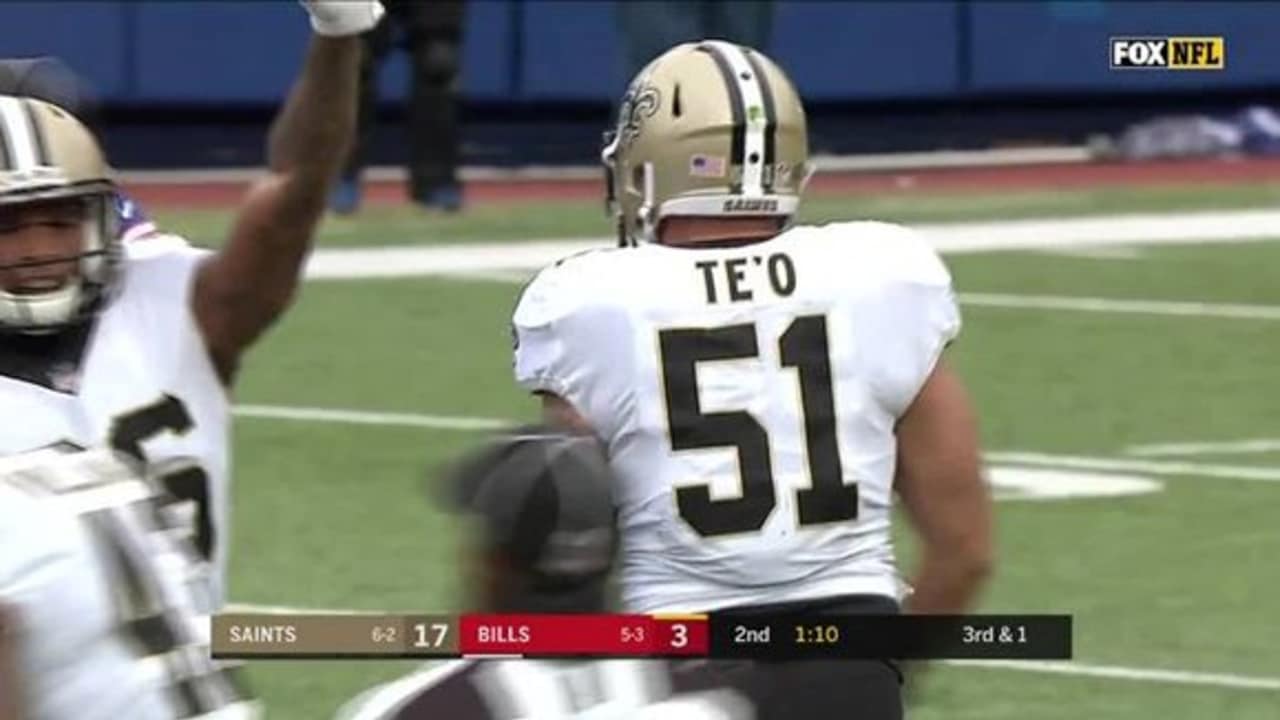 New Orleans Saints linebacker Manti Te'o (51) during an NFL