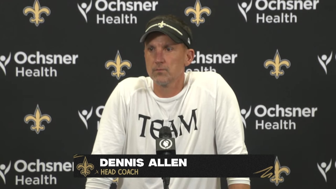 NFL Roster Cuts Dennis Allen talks Saints 53Man Roster at Cuts Deadline