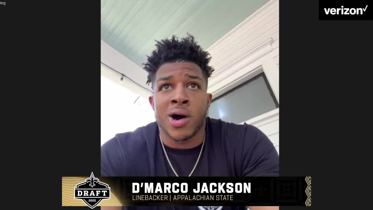 New Orleans Saints] With the 161st pick of the #NFLDraft, the #Saints  select Appalachian State LB D'Marco Jackson! : r/Saints