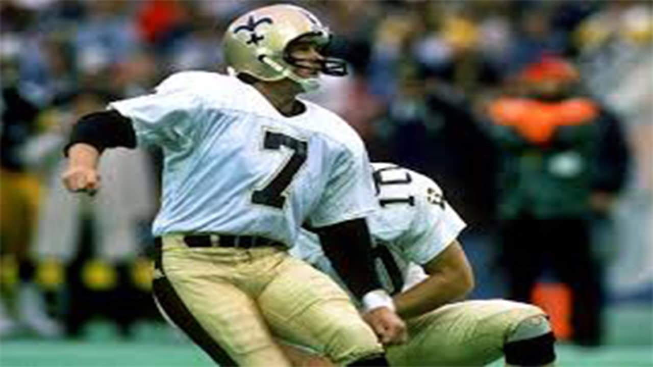 With Saints former quarterback Archie Manning standing by his side, Morten  Andersen, (L) the National Football Leagues all-time leading score is  inducted into the Saints Ring of Honor December 21, 2015. Andersen