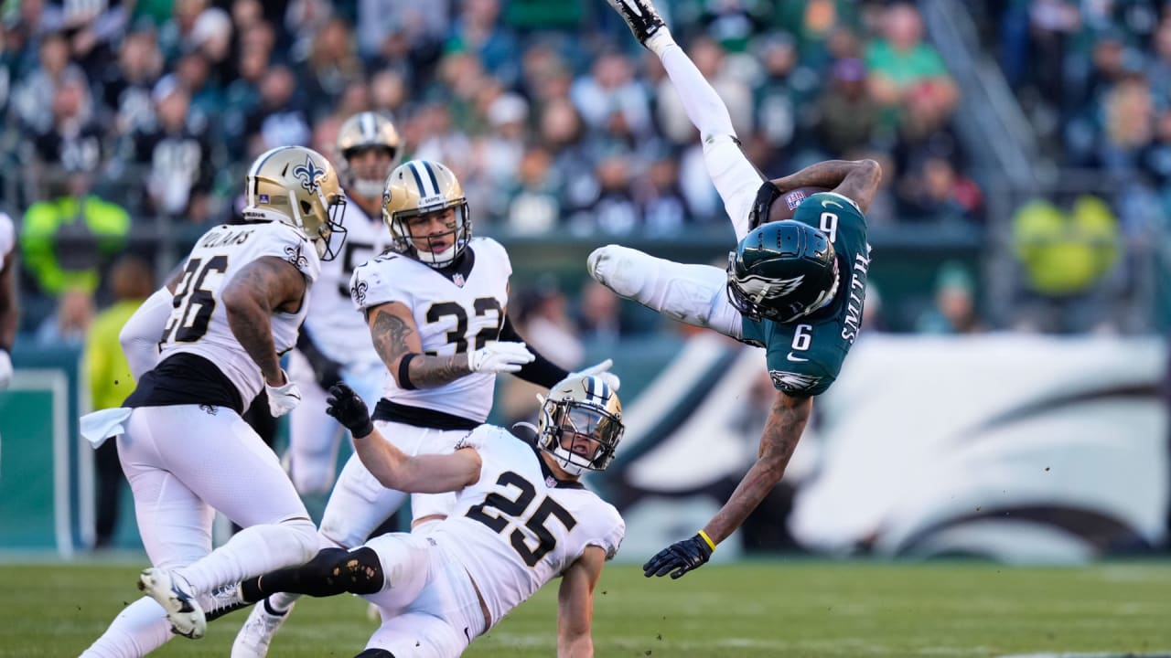 New Orleans Saints defensive end Cameron Jordan (94) sacks Jacksonville  Jaguars quarterback Gardner Minshew, left, during the first half of an NFL  football game Sunday, Oct. 13, 2019, in Jacksonville, Fla. (AP