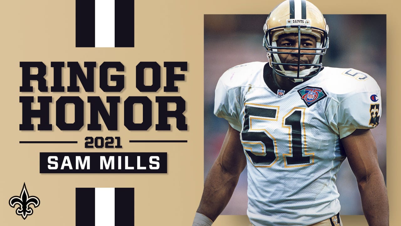 Sam Mills to be inducted into New Orleans Saints Ring of Honor at halftime  of Saints-Dallas Cowboys contest