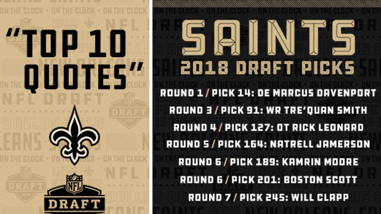 Top 10 New Orleans Saints draft quotes