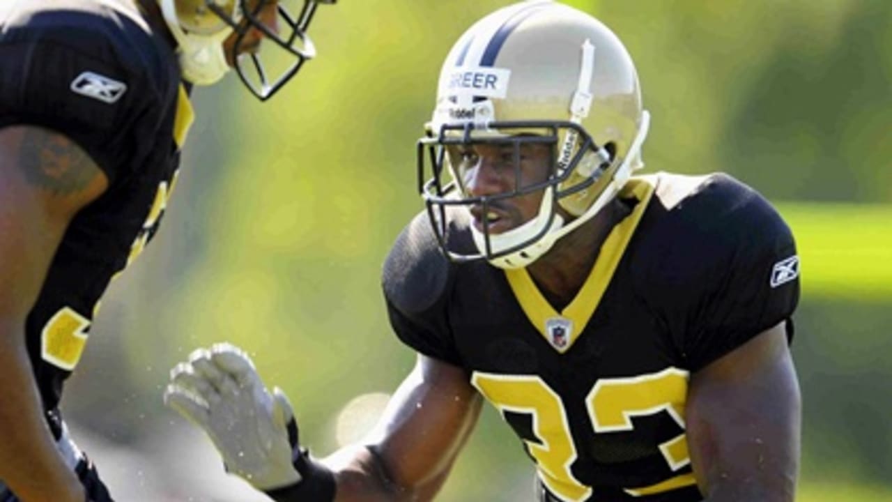 Wide receiver ASHLEY LELIE during a mini-camp workout at the