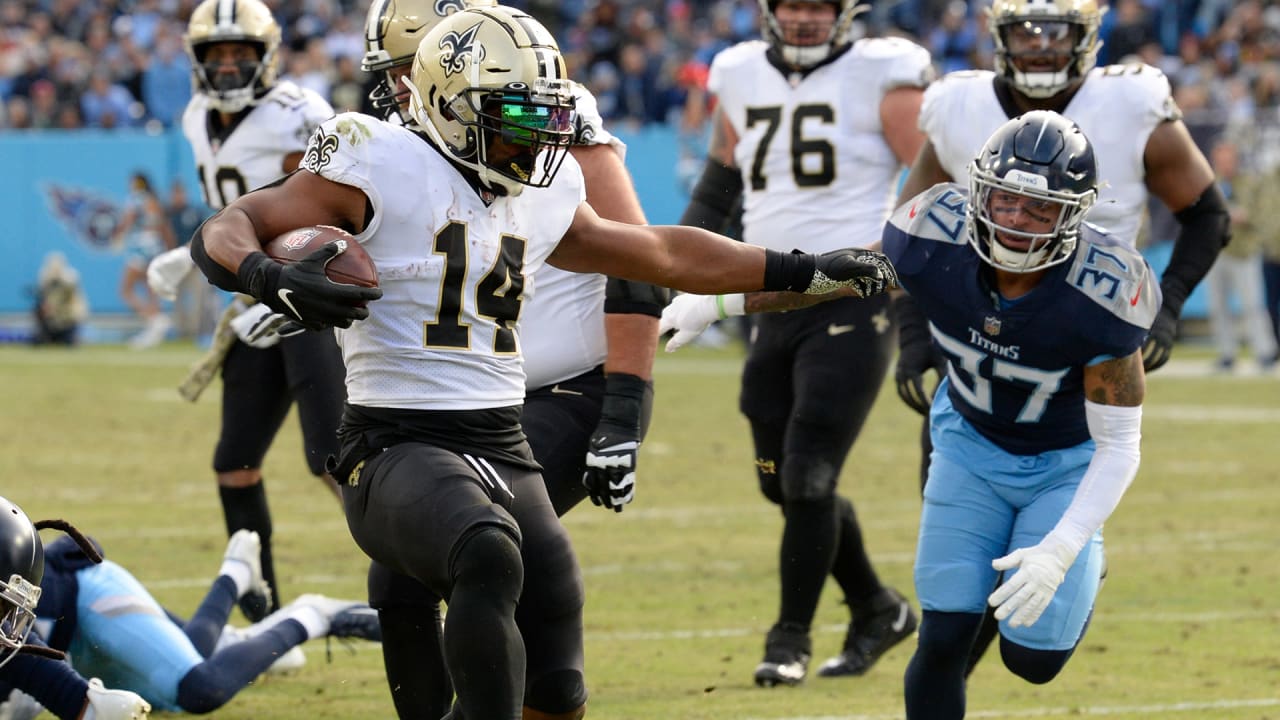 New Orleans Saints Game-Used Football vs. Tennessee Titans on November 14, 2021