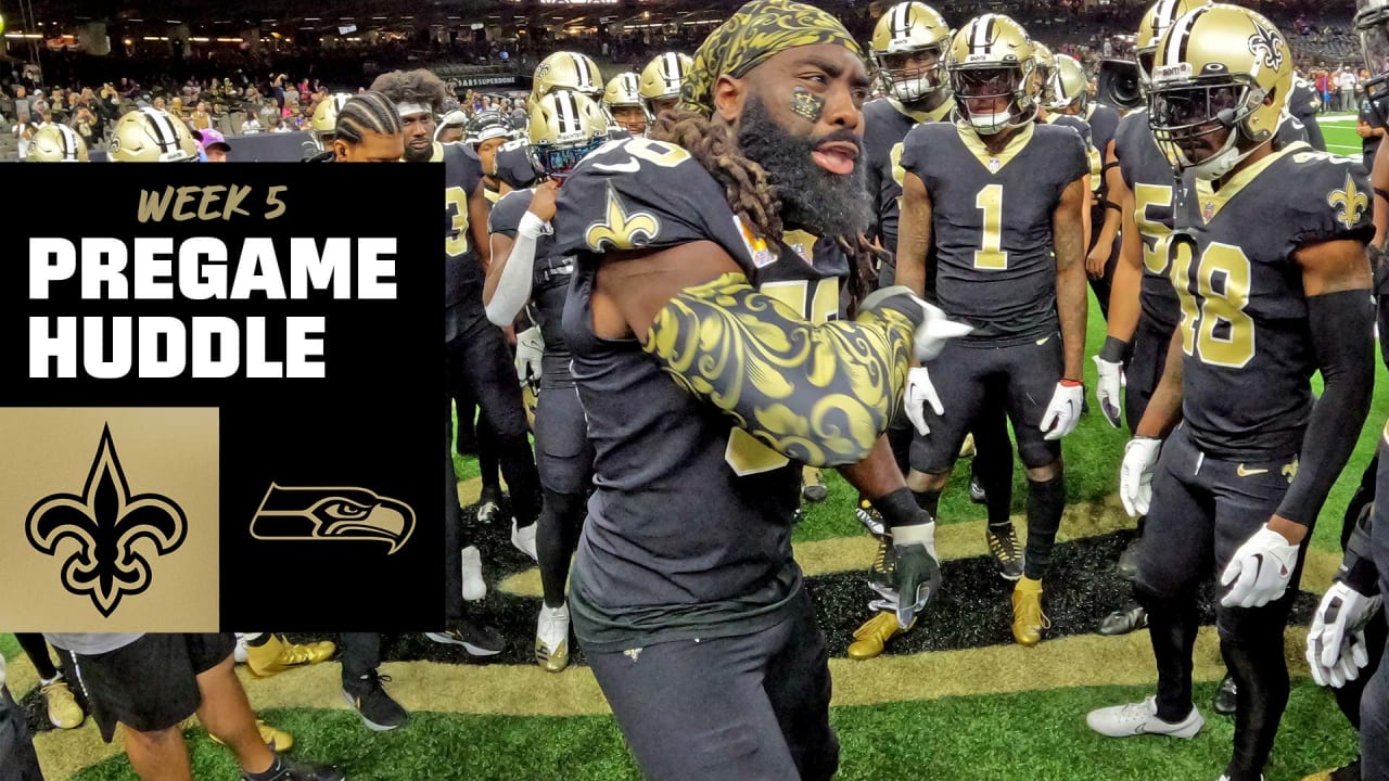 Saints Pregame Huddle vs. Falcons