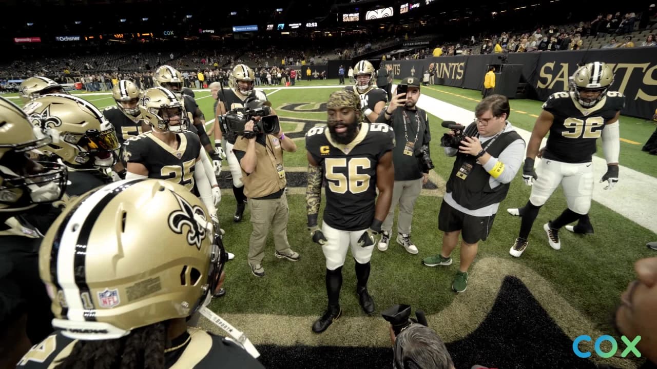 New Orleans Saints Pregame Huddle vs Arizona Cardinals