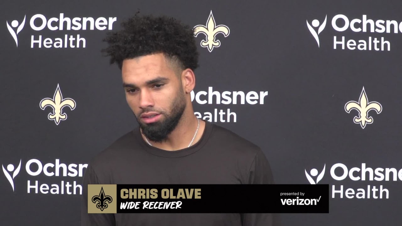 PFF on X: Chris Olave in a Saints jersey ⚜️ The Saints WR room is DEEP 