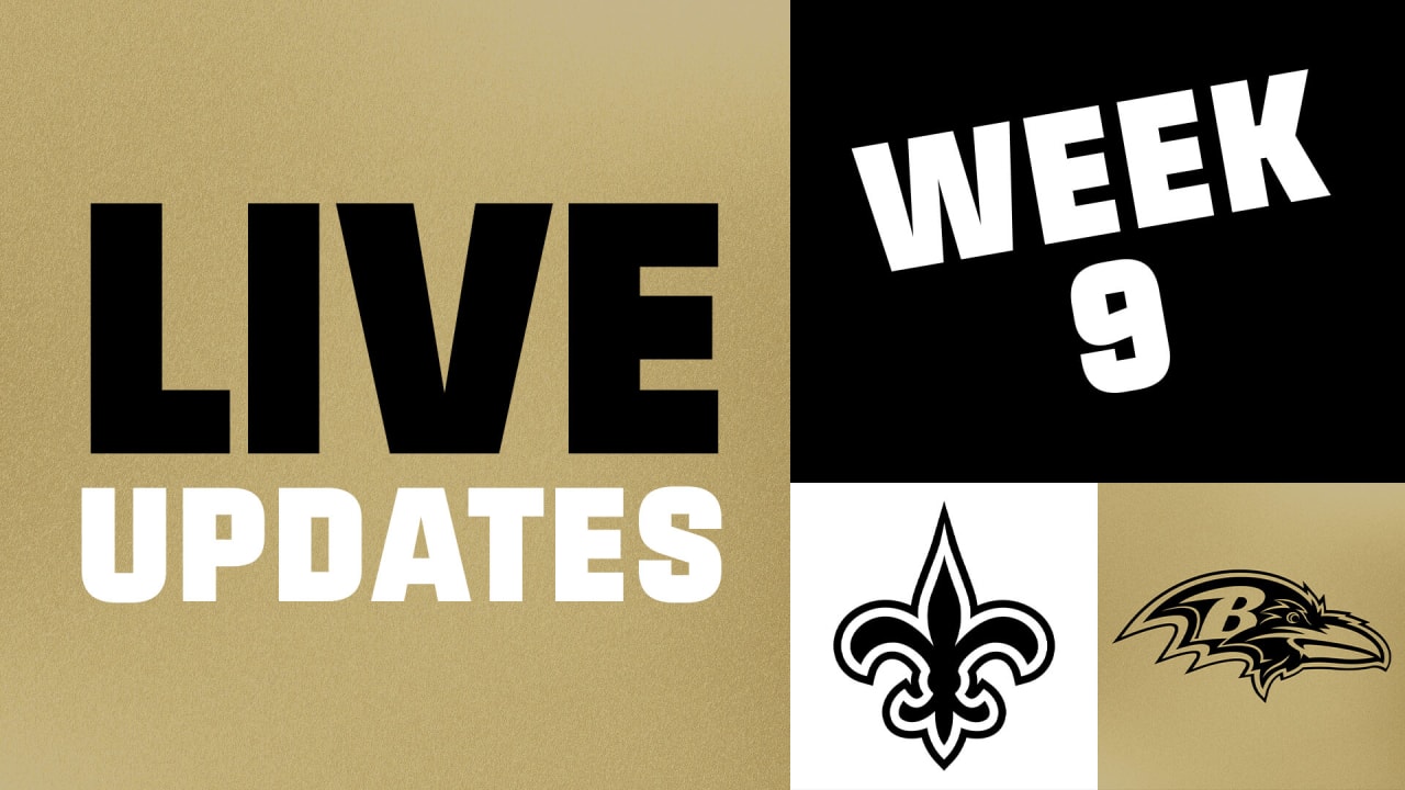 Baltimore Ravens at New Orleans Saints Live Game Updates  November 7