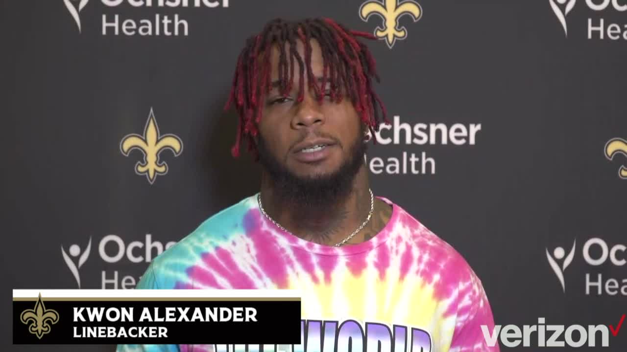 Saints Week 10 Interviews: Kwon Alexander on joining the Saints, returning  to Louisiana