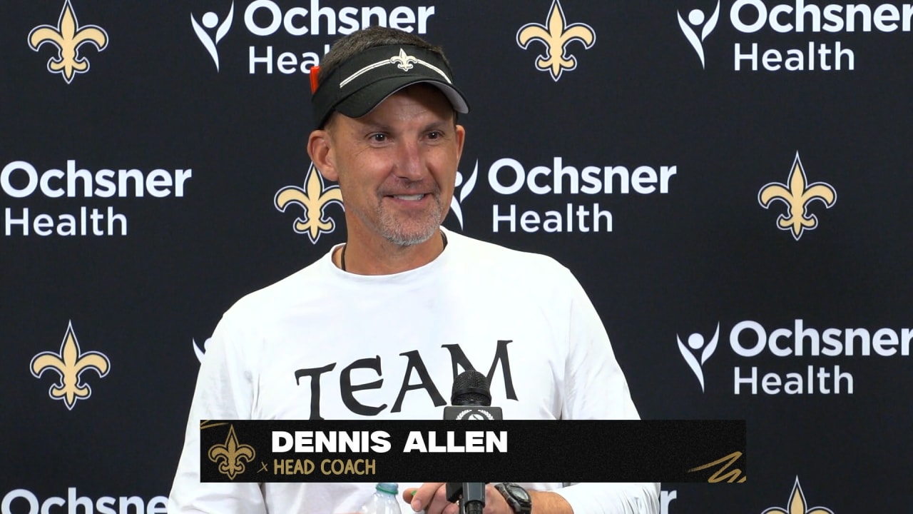 Coach Dennis Allen talks Titans game ahead of Week 1 vs. Tennessee Titans