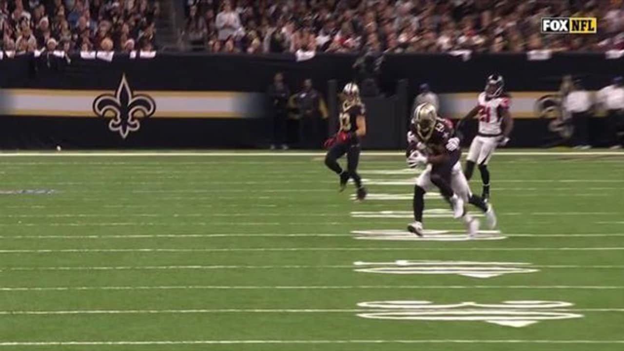 Saints Drew Brees throws the go-ahead touchdown pass to wide receiver  Michael Thomas - Gold Medal Impressions