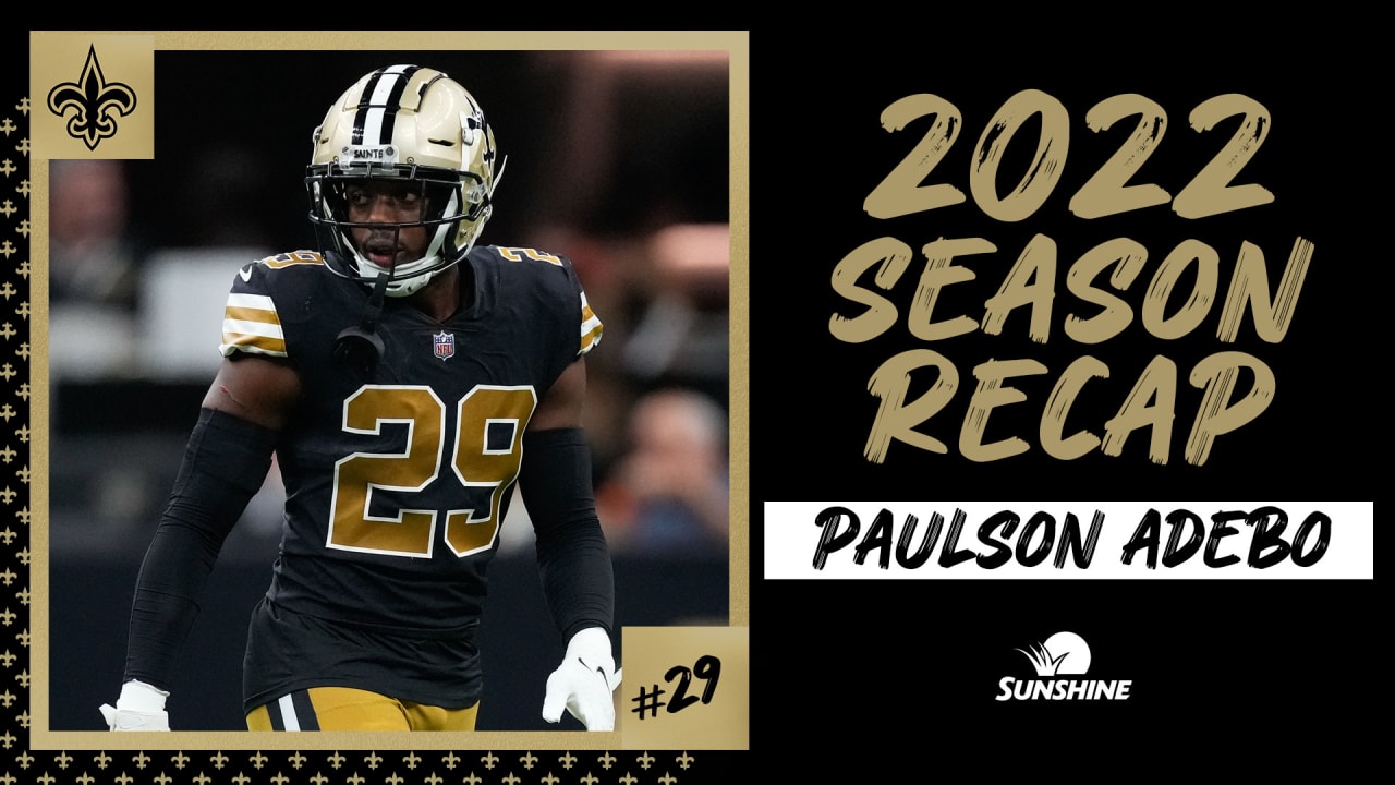 Defensive back Paulson Adebo  New Orleans Saints 2022 season recap