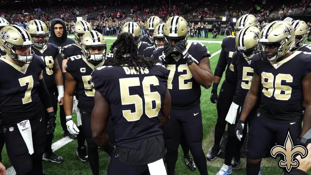 New Orleans Saints Pregame Huddle vs Arizona Cardinals