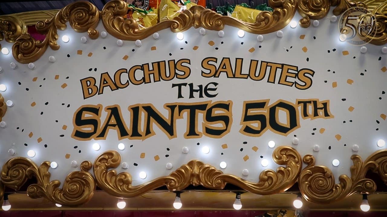 Bacchus celebrates the Saints' 50th