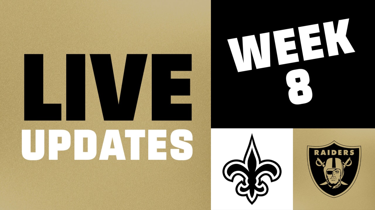 Las Vegas Raiders at New Orleans Saints Live Game Updates - October 30,  2022 - NFL Week 8