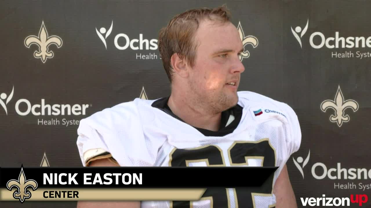 Nick Easton media availability 2019 Saints Training Camp Monday