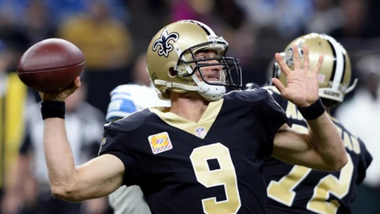 See New Orleans Saints quarterback Drew Brees' back shoulder throw  connection with wide receiver Michael Thomas