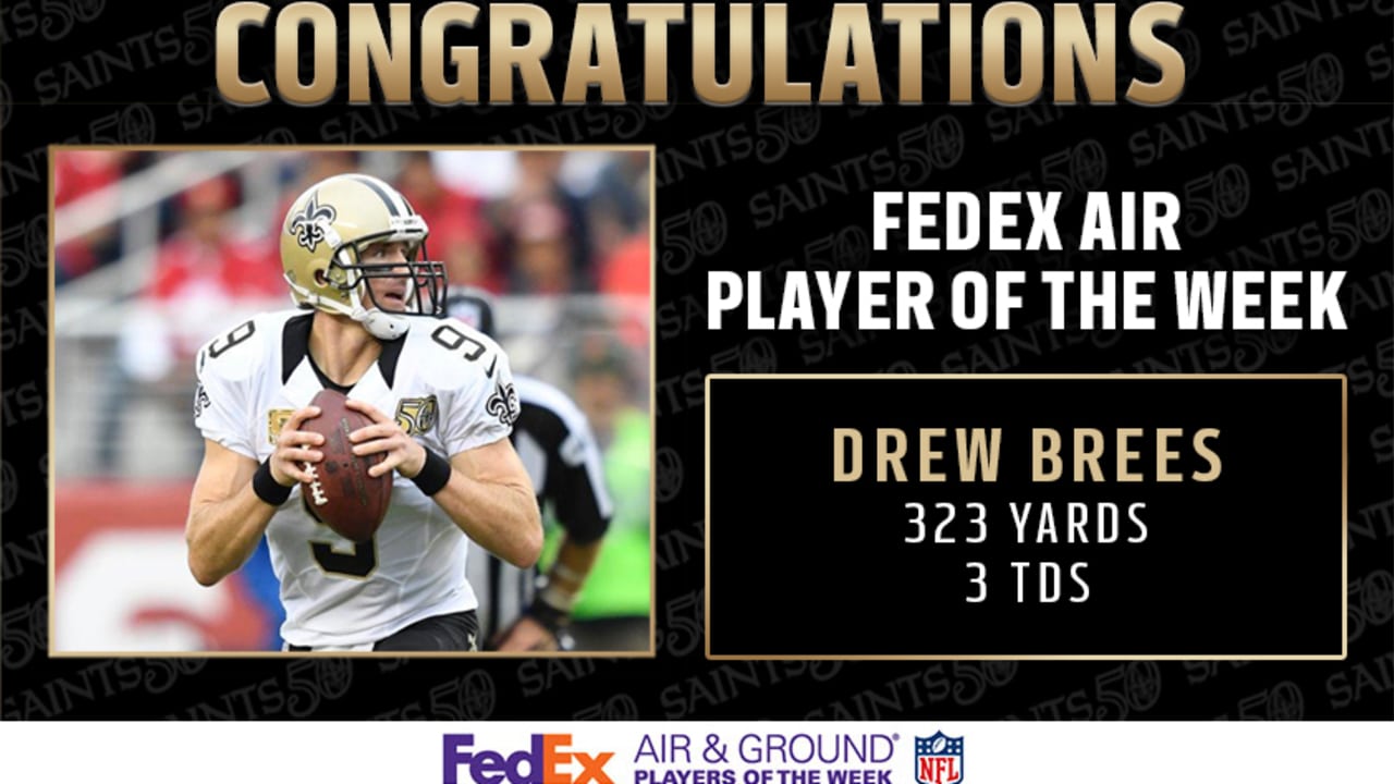 Drew Brees wins FedEx Air Player of the Week award