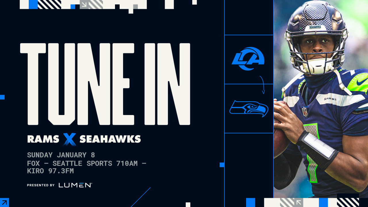 Seattle Seahawks on X: OFFICIAL: Our game vs. the Rams will kickoff at  1:25 pm PT and broadcasted on FOX.  / X