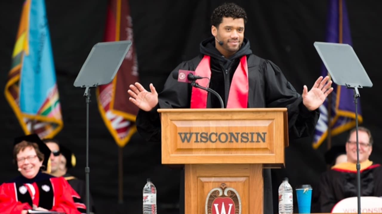 Seahawks Quarterback Russell Wilson Delivers University of Wisconsin