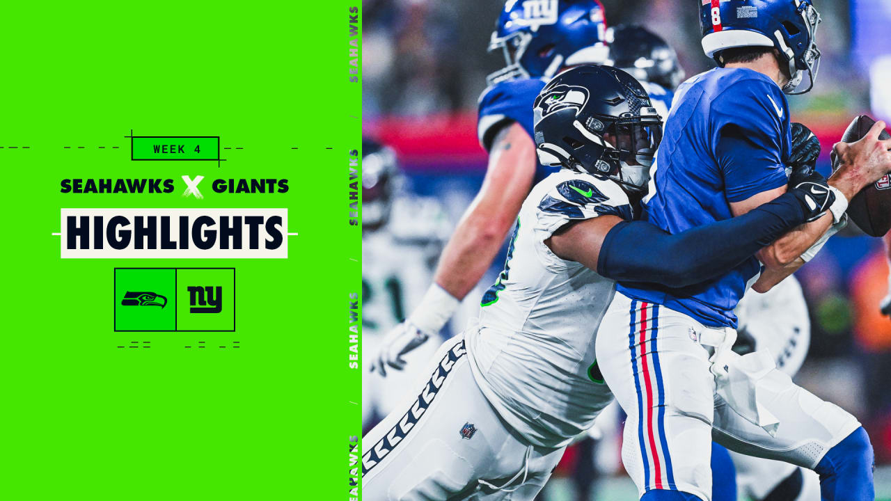 2023 Week 4 Seahawks at Giants Uchenna Nwosu Sacks Daniel Jones Highlight