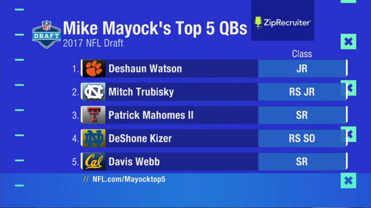 Mike Mayock's Top 5 Quarterbacks & Running Backs In The 2017 NFL Draft