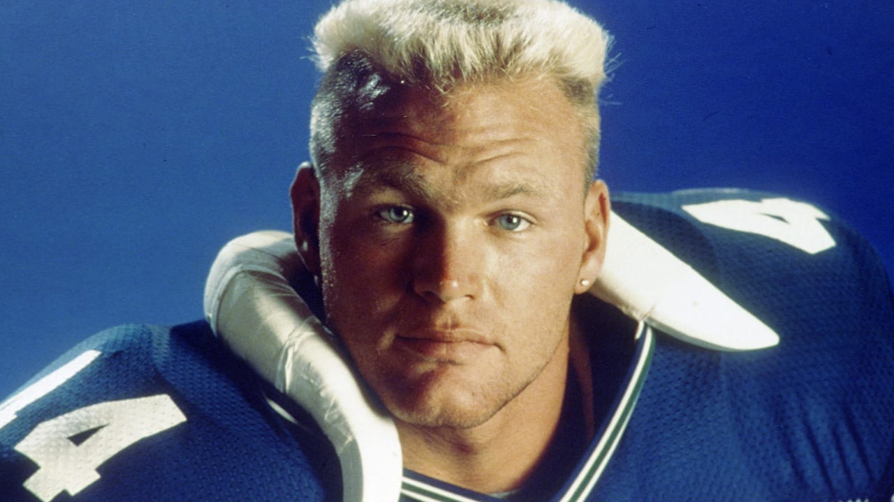 Brian Bosworth of the Seattle Seahawks looks on during warm ups prior  News Photo - Getty Images