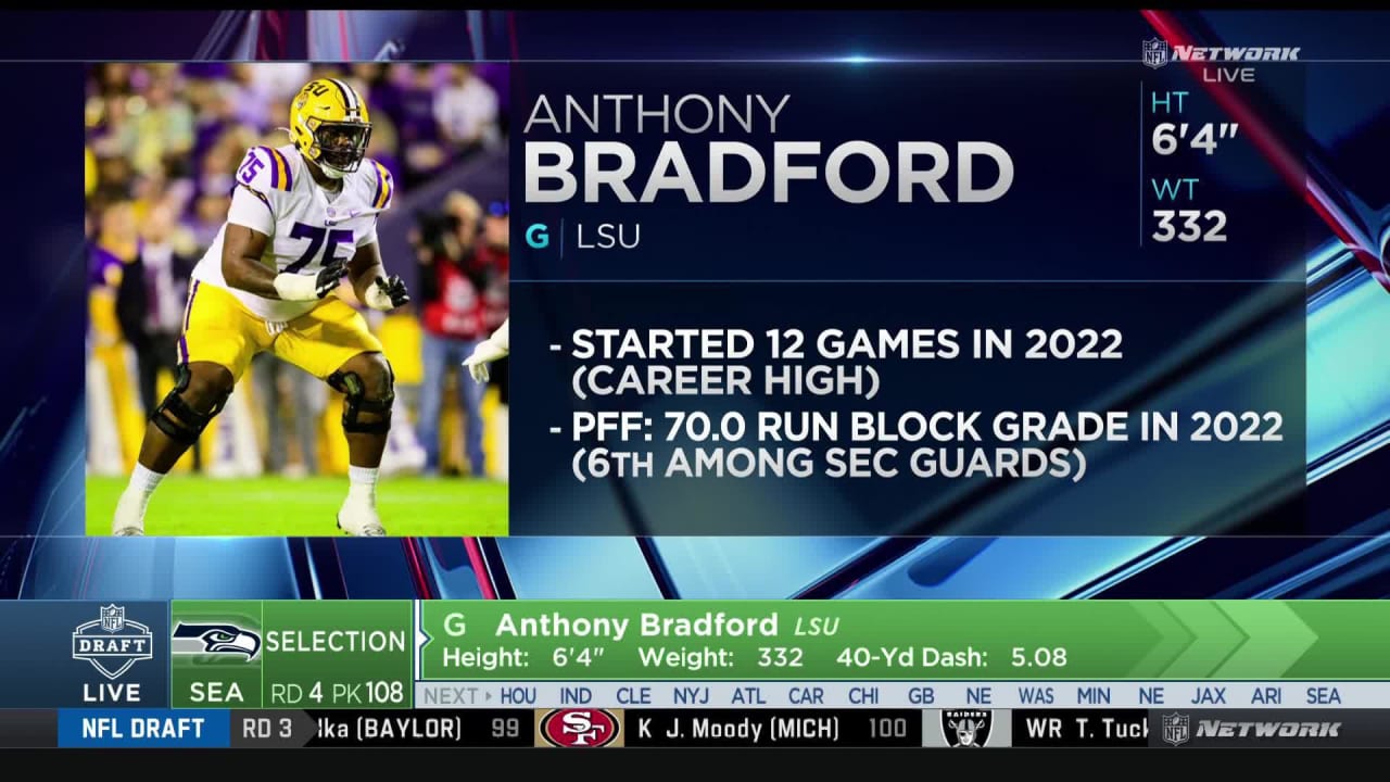 Seahawks Select G Anthony Bradford, LSU In Round 4 With Pick No. 108