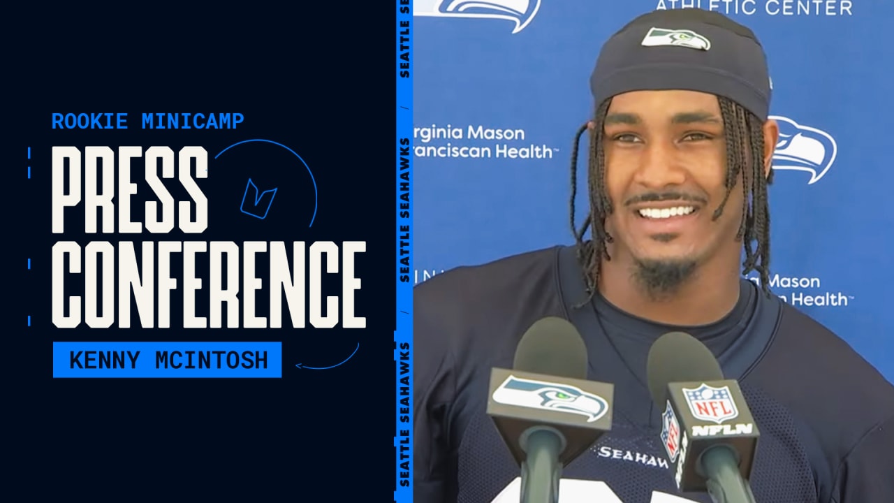 Kenny McIntosh Seahawks Rookie Minicamp Press Conference