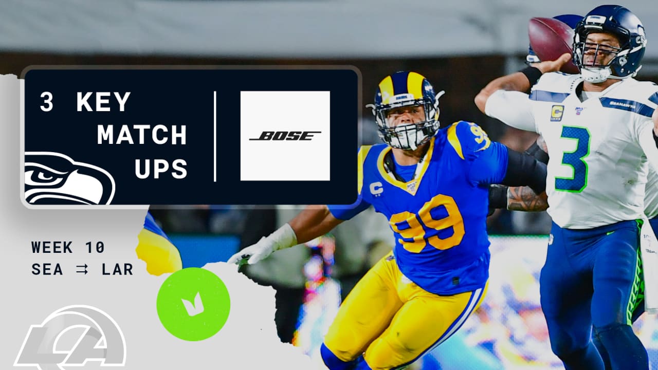 2020 Week 10 Seahawks at Rams Key Matchups