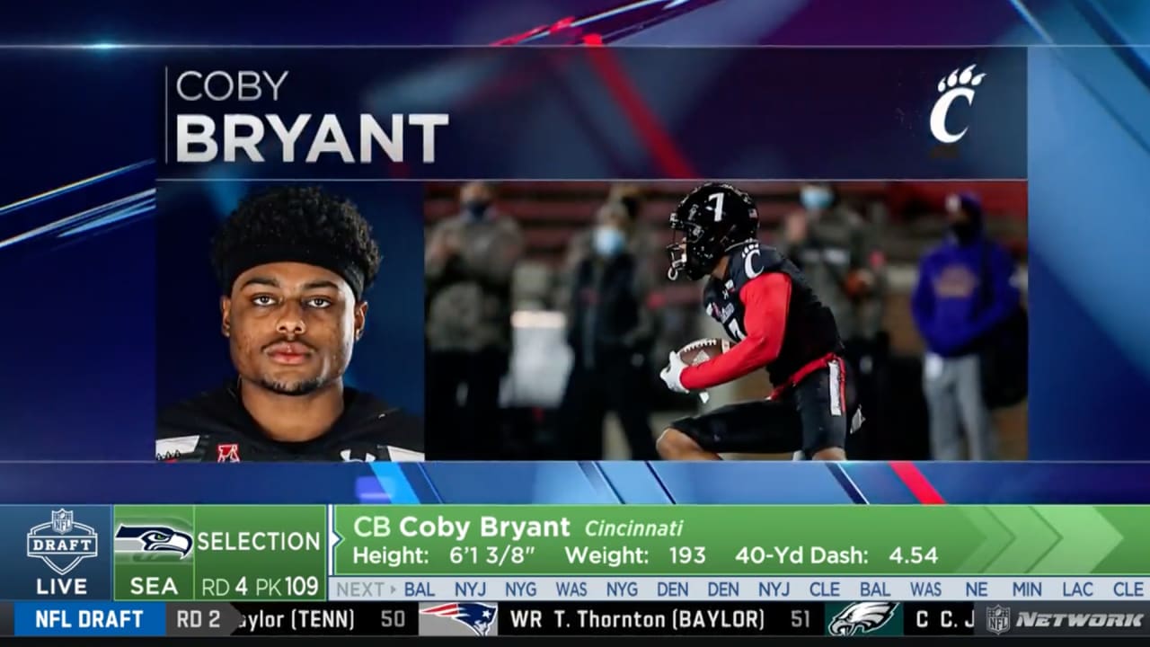 Round 4 - Pick 4: Coby Bryant, CB, Cincinnati (Seattle Seahawks) : r/nfl