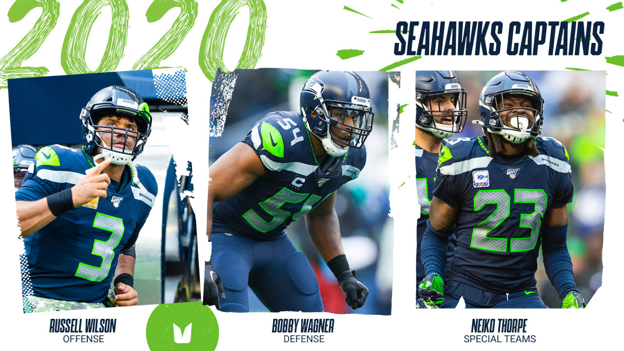 Russell Wilson, Bobby Wagner & Neiko Thorpe Named Seahawks Captains For 2020  Season