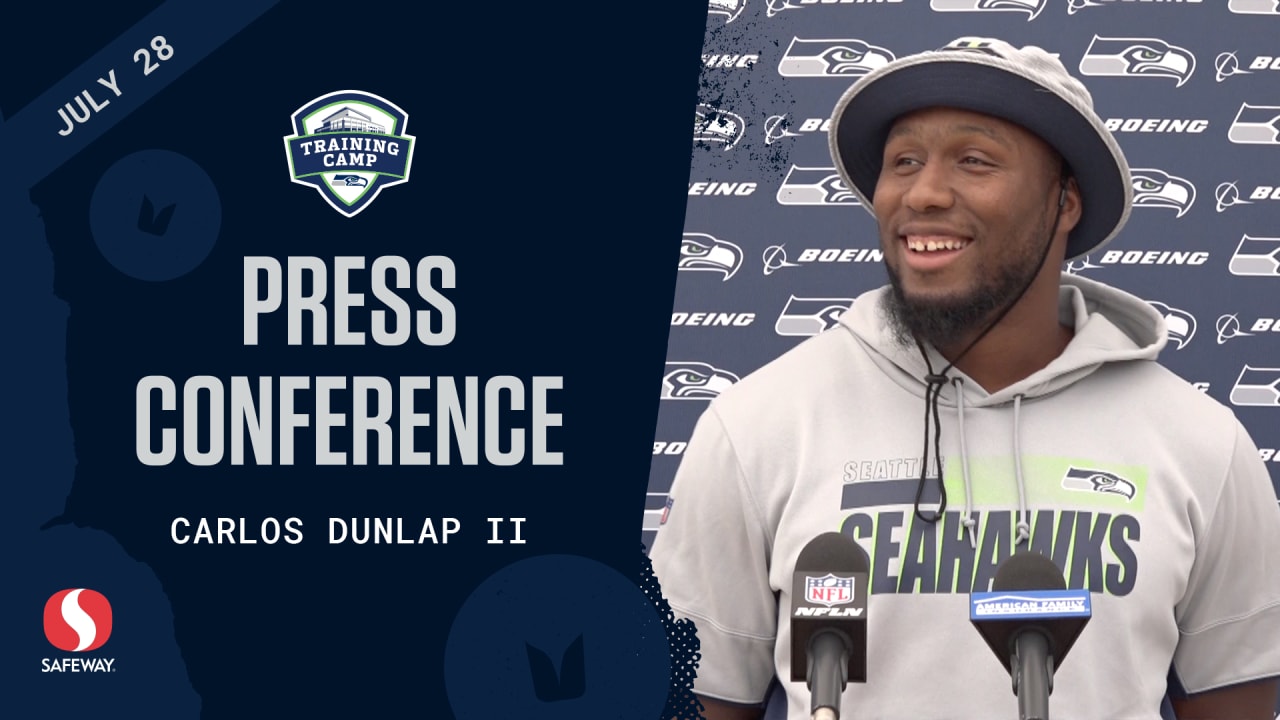 Carlos Dunlap II Seahawks Training Camp Press Conference - July 28, 2021