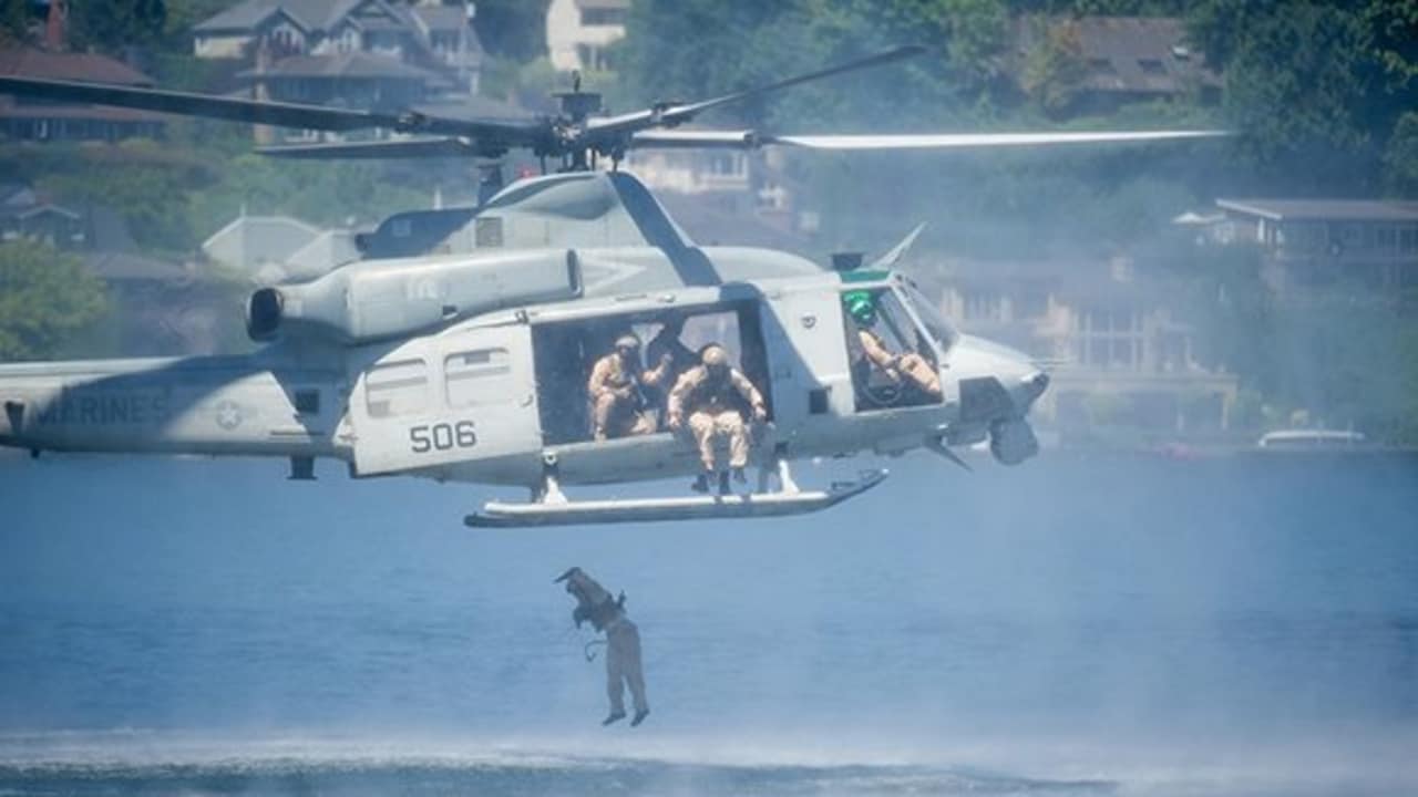 US Marine Corps Helocast Demonstration