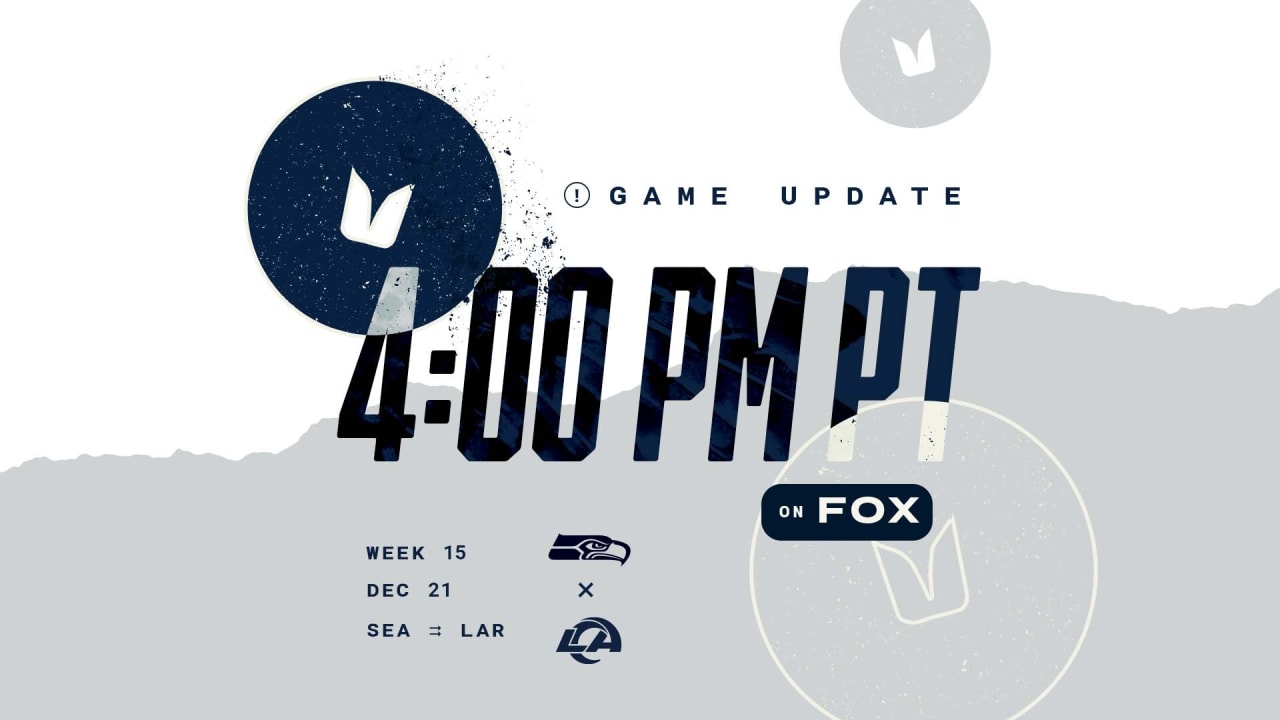 Schedule Change: Seahawks' Week 15 Game vs. Rams Moved To Tuesday at 4 ...