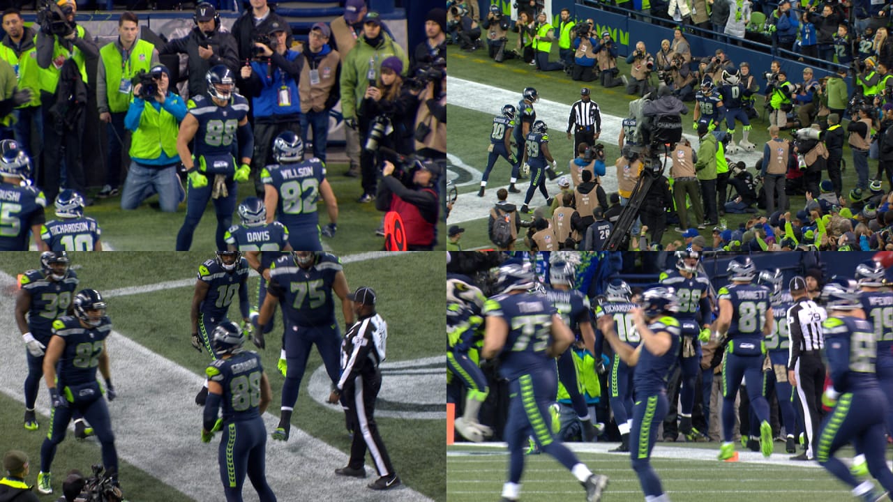 Texas, USA. January 05, 2019: Seattle Seahawks wide receiver Tyler Lockett  #16 is brought down from behind by Dallas Cowboys linebacker Joe Thomas #48  after a kick return during the NFL Wildcard