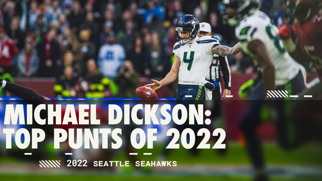 Seattle Seahawks punter Michael Dickson (4) plays against the