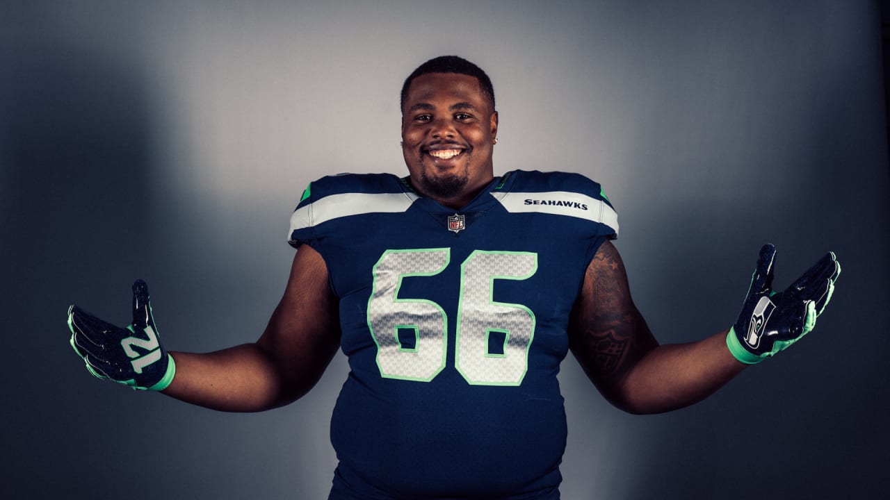 Seattle Seahawks linebacker Jordyn Brooks (56) looks downfield