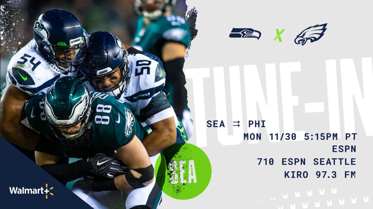 Seattle Seahawks at Philadelphia Eagles: How to Watch, Listen and Live  Stream on November 30