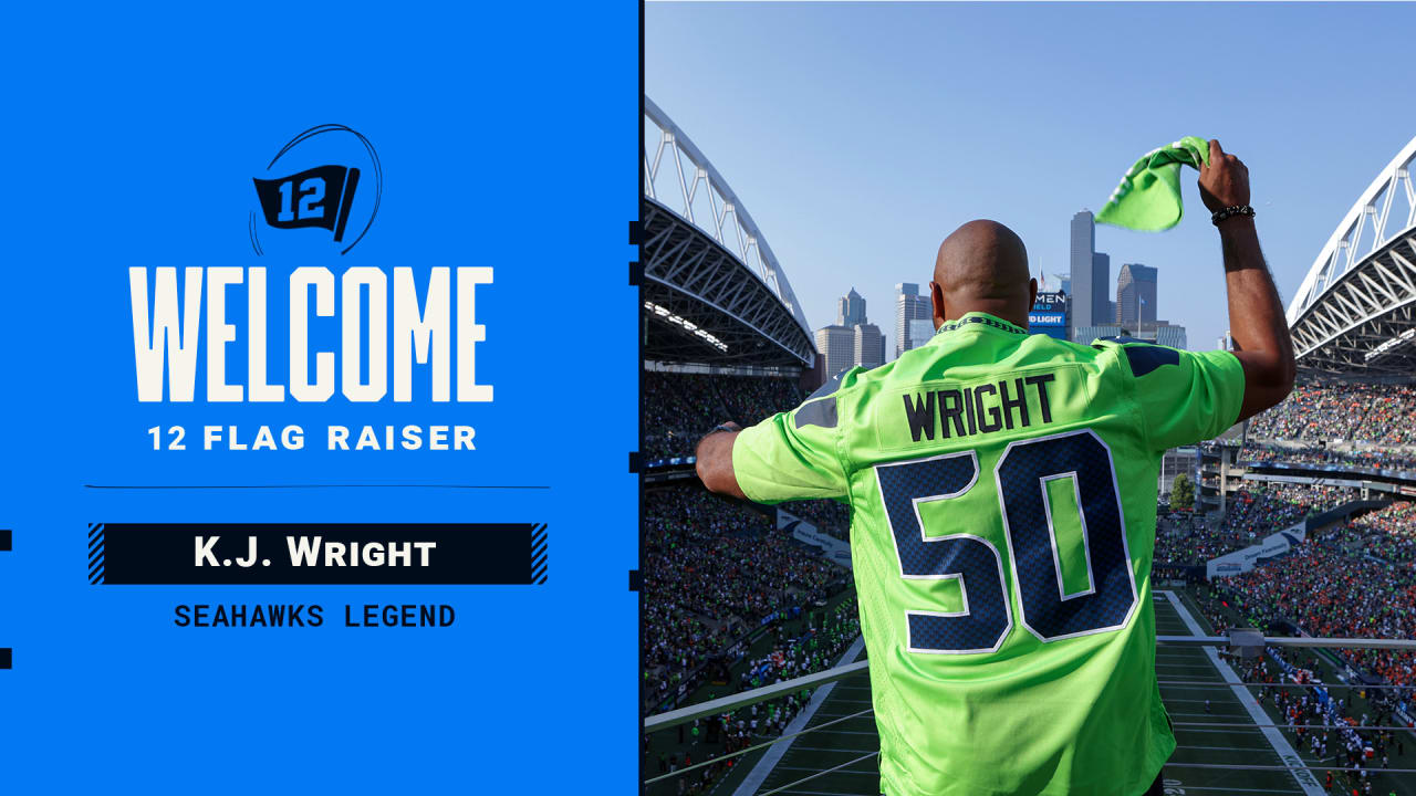 PHOTOS: Seahawks Legend K.J. Wright Raises The 12 Flag