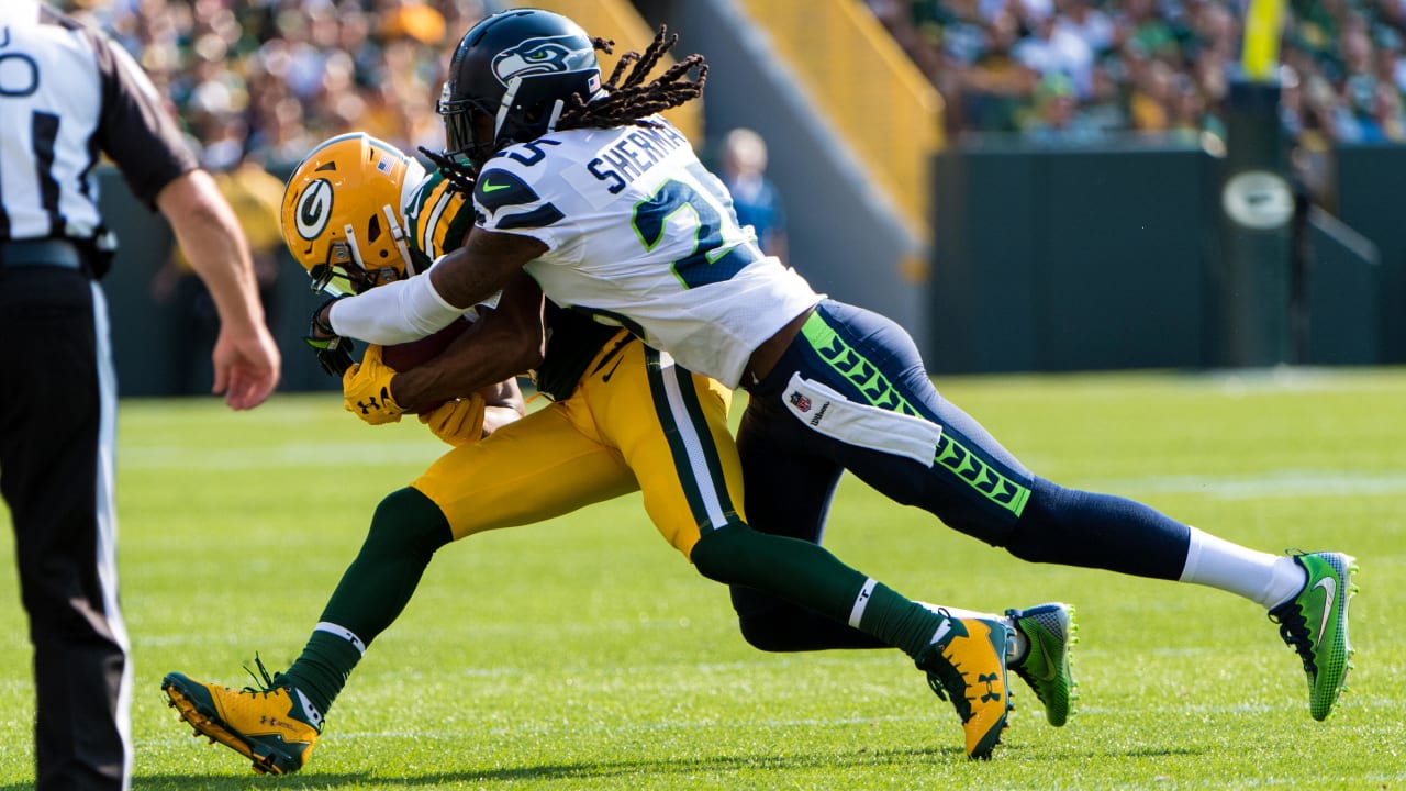 August 18, 2017: Cornerback Richard Sherman (25) in action during