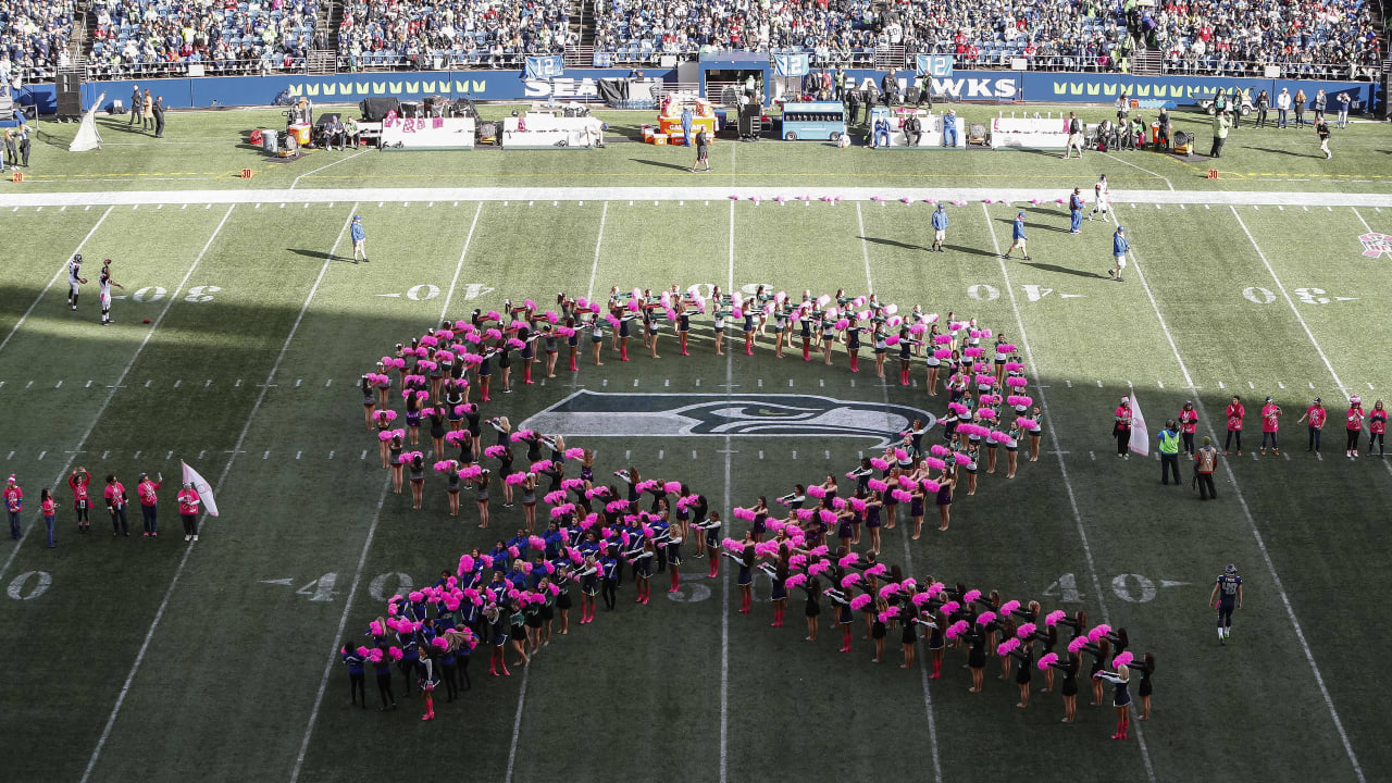 In October we wear pink and watch Atlanta Falcons breast cancer